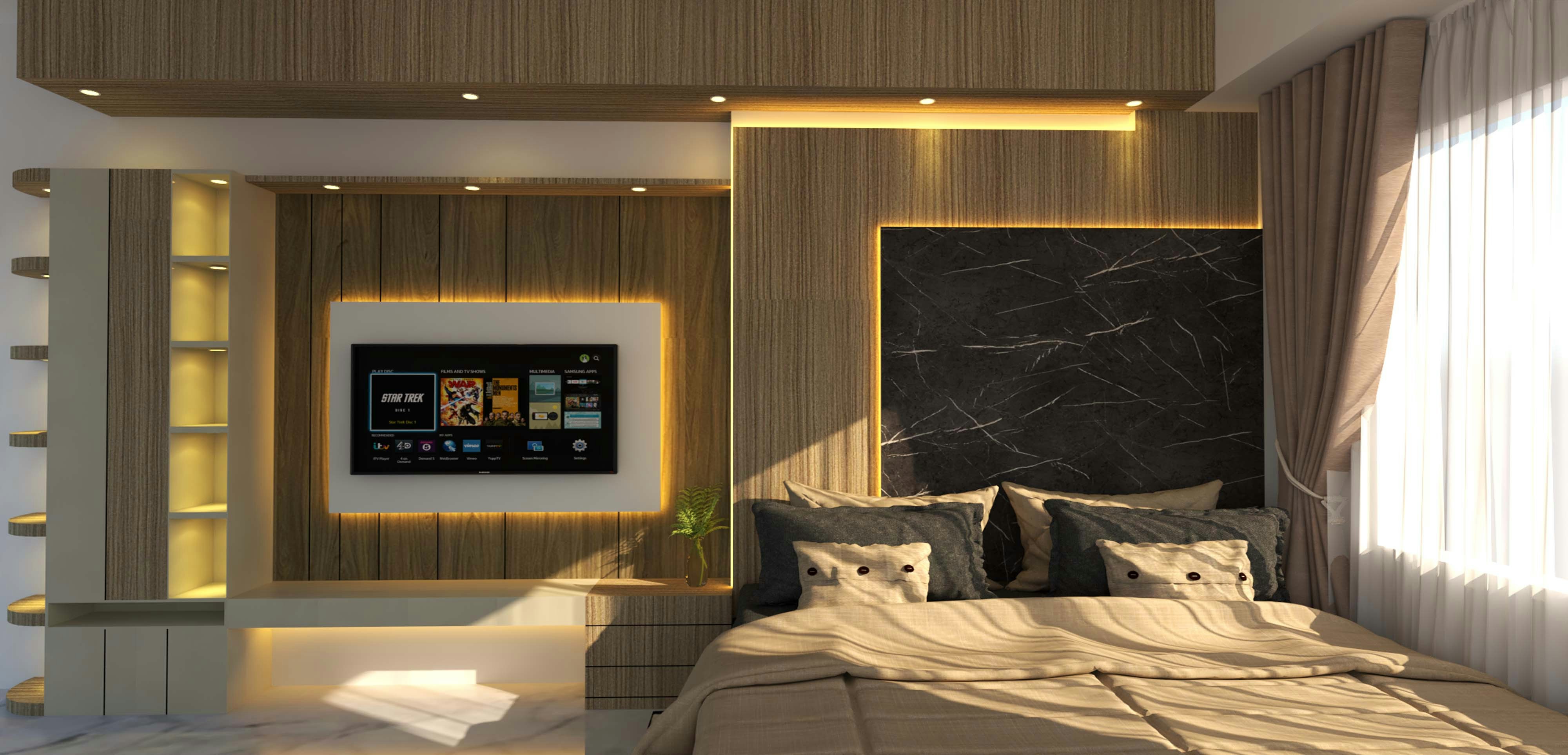 Contemporary bedroom interior